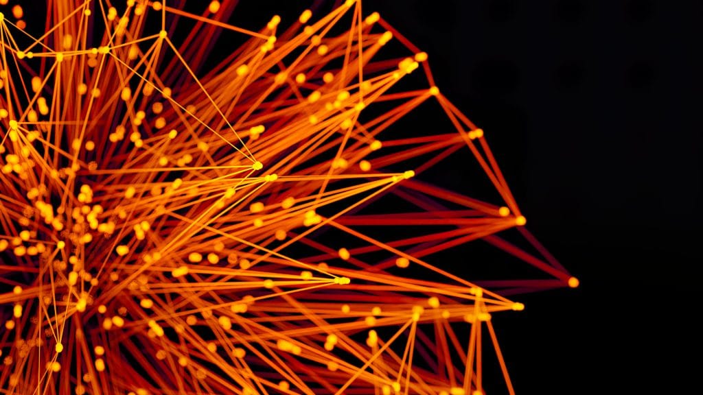 Abstract visualization of interconnected data points representing growing system complexity.